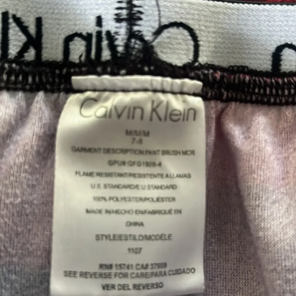 Bundle of 2 Calvin Klein flannel pj bottoms, sz 7/8